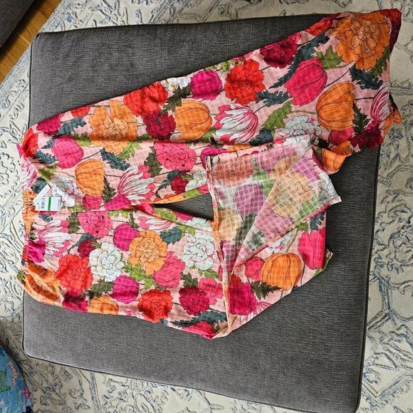 Trina Turk Women's Sunny Bloom Print Swim Slit Cover Up Pants - Picture 4 of 9